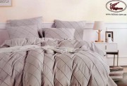 Комплект постельного белья KOLOCO двуспальный светло-серый фланель/хлопок арт. 06-206-2