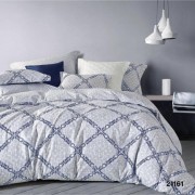 Комплект постельного белья Viluta двухспальный Квадрат фиолет цветной ранфорс арт. 21161