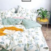 Комплект постельного белья Viluta двухспальный Листочки цветной ранфорс арт. 21159