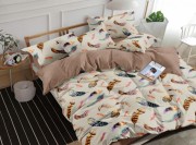 Комплект постельного белья FAMILY двуспальный Перо S-94 цветной сатин арт. 9982920