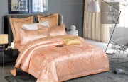Комплект постельного белья Bella Villa евро с кружевом сатин-жаккард арт. J -0059 EU