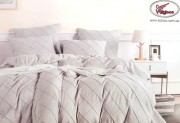 Комплект постельного белья KOLOCO евро светло-серый фланель/хлопок арт. 06-207-2