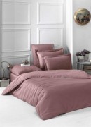 Комплект постельного белья Karna евро темный розовый сатин арт. 2986/4