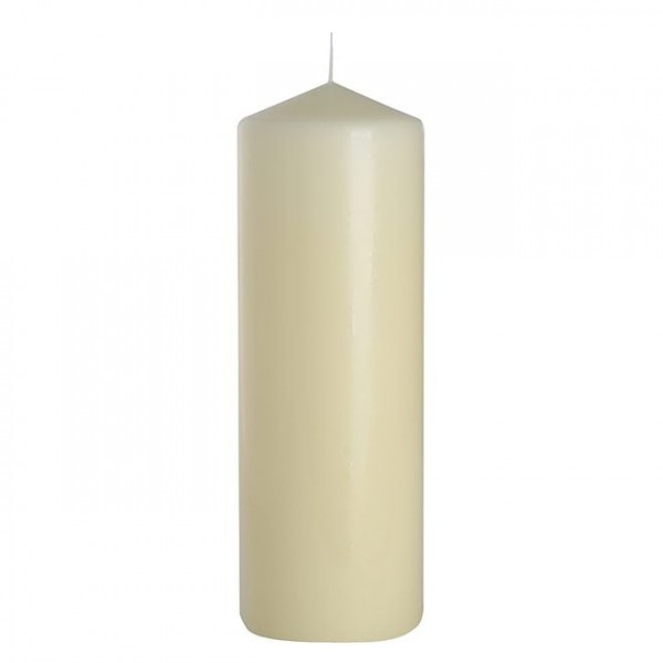 Свеча цилиндр Flora 8х25 см. кремовая 27207