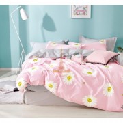 Комплект постельного белья Love you евро цветы розовый сатин арт. TL180372