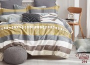 Комплект постельного белья Viluta евро твил полоса микс цветов сатин арт. 294