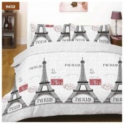 Комплект постельного белья Viluta семейный Париж серый ранфорс арт. 9432