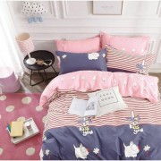 Комплект постельного белья Viluta подростковый Твил  Сиреневая-розовый сатин арт. 328