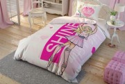 Комплект постельного белья TAC подростковый BARBIE BALLET розовый ранфорс арт. 60197460