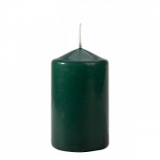 Свеча цилиндр Flora 6х10 см. темно-зеленая 27489