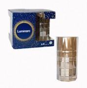 Набір склянок Золотий мед 380мл 4шт Luminarc P9310