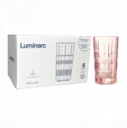 Склянка Даллас високий рожевий 380мл 6шт Luminarc P9164