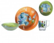 Набор посуды детской стеклянной MLM-P9261 Luminarc Disney Monsters 3 пред.