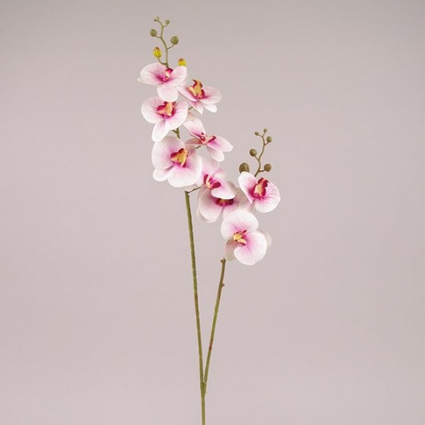 Цветок Фаленопсис из латекса розово-белый Flora 73138