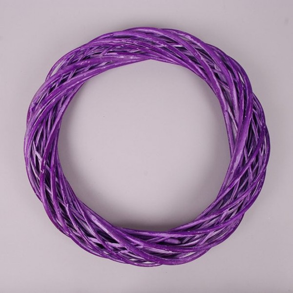 Вінок із лози фіолетовий 40 см. Flora 39034