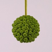 Шар декоративный зеленый D-10 см. Flora 21312