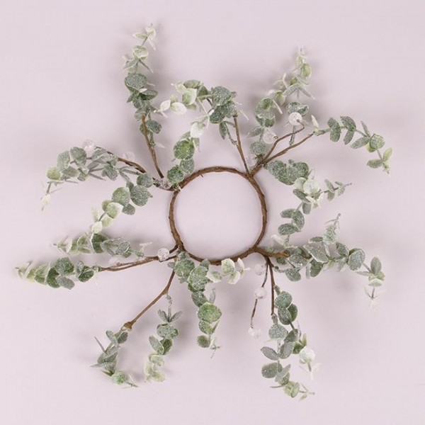 Вінок декоративний із листям евкаліпта 35 см. Flora 75968