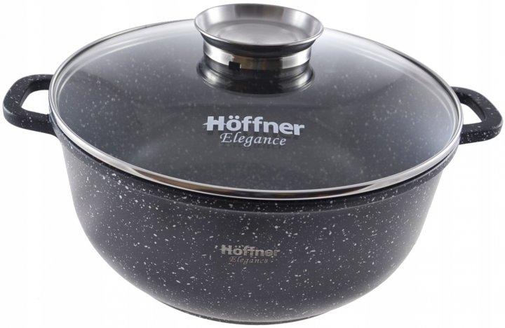 Каструля 4,5 л Hoffner Elegance 24 см індукція чорний алюміній арт. HF-7712