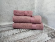 Набор полотенец для рук BILTEX 40х70 темно-розовый махра 3шт арт. 1057