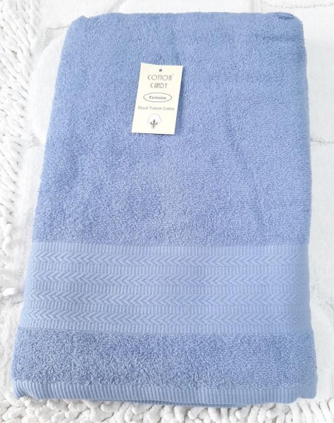 Рушник банний Cotton Candi 70х140 exclusive блакитна бавовна арт. 05-816