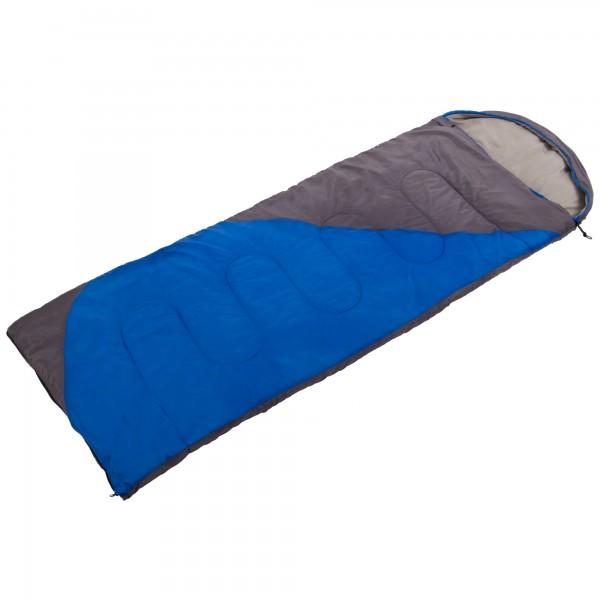 Спальний мішок ковдра з капюшоном Zelart Shengyuan SY-077 Синій/Сірий
