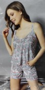 Пижама KILIC XL майка+шорты фламинго серый хлопок арт. F03