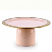 Фруктовница металлическая розовая Flora D-29 см. 35281