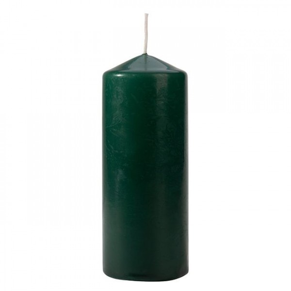 Свічка циліндр Flora 6х15 см. темно-зелена 27493