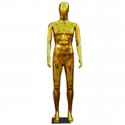 Манекен мужской цвета золота на подставке М-33
