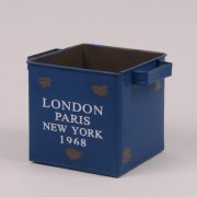 Кашпо металлическое Flora синее LONDON PARIS NEW YORK 1968 38882