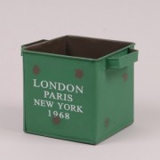 Кашпо Flora металлическое зеленое LONDON PARIS NEW YORK 1968 38885