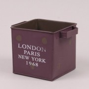 Кашпо Flora металлическое фиолетовое LONDON PARIS NEW YORK 1968 38883
