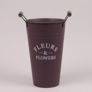 Кашпо металлическое Flora фиолетовое Fleurs & Flowers 38872