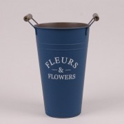 Кашпо металлическое Flora синее Fleurs & Flowers 38873