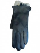 Перчатки женские кожаные G-01 р. 7,5 Черный