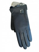 Перчатки женские кожаные S-003 р. 7,5 Черный