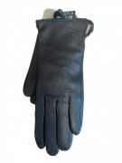 Перчатки женские кожаные S-001 р. 6,5 Черный