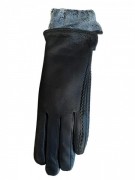 Перчатки женские кожаные S-014 р. 6,5 Черный