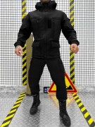 Тактический осенний костюм Soft Shell Черный, размер XL