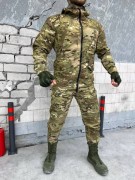 Тактический зимний военный костюм Softshell двойной флис Мультикам, размер M