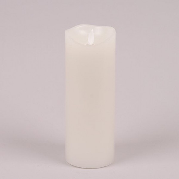 Свічка LED біла Flora D-7,5 см. H-19,5 см. 26158