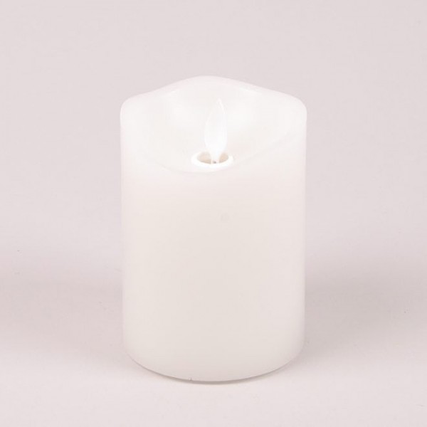 Свічка LED біла Flora D-7,5 см. H-10 см. 26907