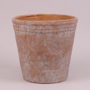 Кашпо керамическое Flora терракотовое D-23.5 см. 34433
