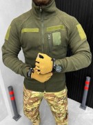 Военная мужская флисовая кофта Олива, размер M