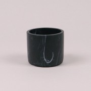 Кашпо из цемента черный мрамор Flora D-8 см. 39437