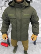Тактическая зимняя куртка на флисе Хаки, размер 3XL