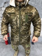 Зимова тактична куртка овчина Піксель, розмір XL