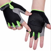 Перчатки для фитнеса женские Zelart BC-3786 (PL, PVC, Черный-Салатовый) (S)