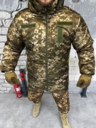 Военная утепленная куртка с флисом Пиксель, размер 3XL