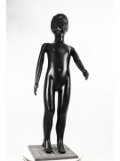Манекен Hoz детский черный с лицом девочки 120 см на подставке MN-3475